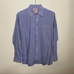 J Press Blue and White Button Down shirt